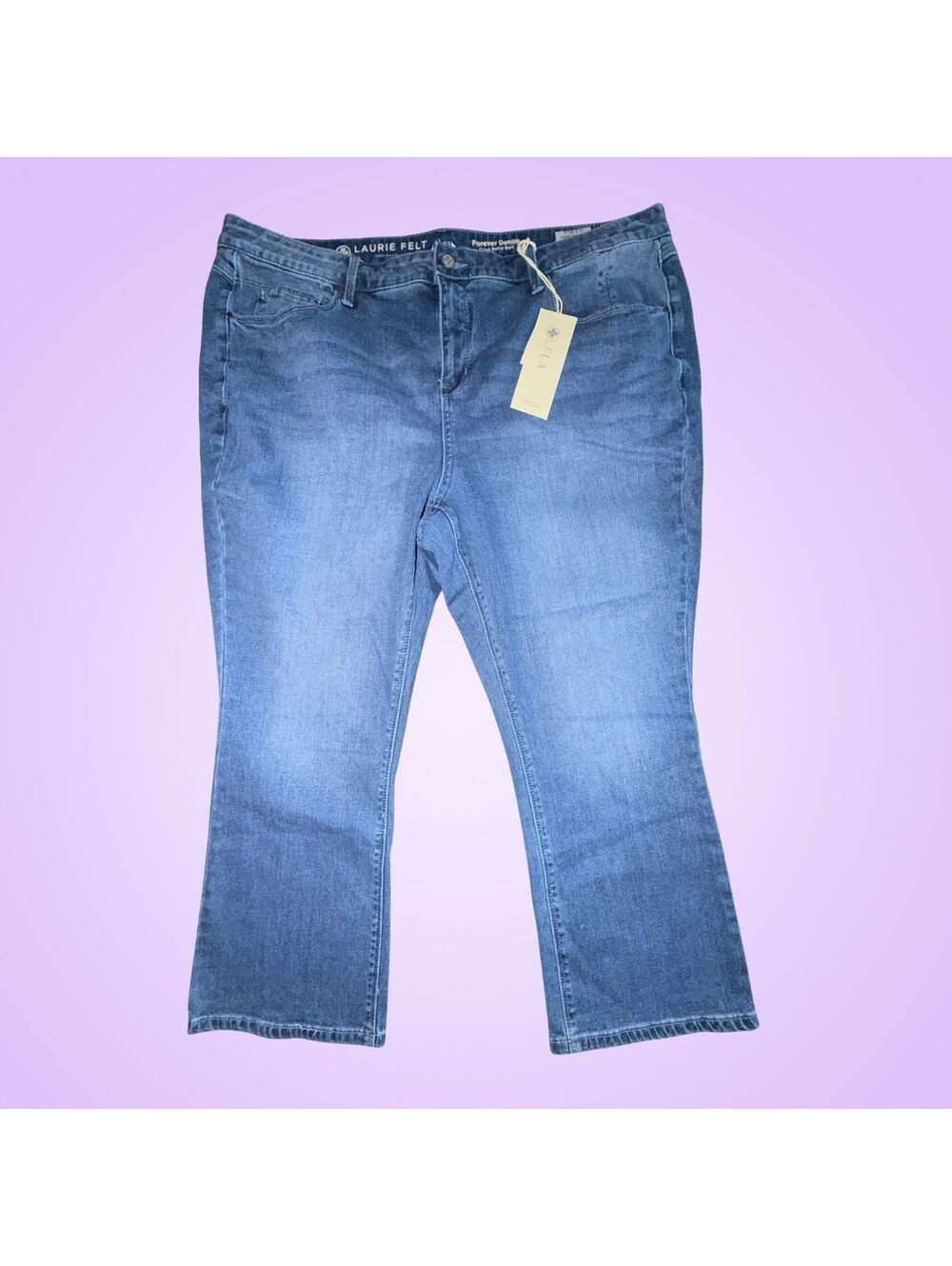 Women’s New Plus Size 22WP Laurie Felt Crop Baby Bell Jeans